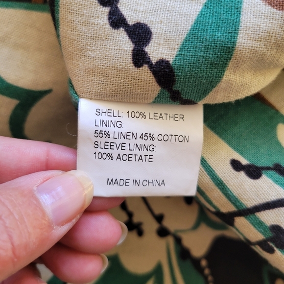 HAYDEN-HARNETT // ltd ed khaki tan buttery leather large lapel leather jacket - Picture 5 of 7